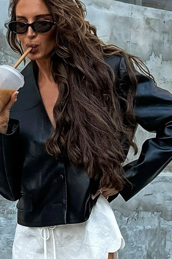 PU Leather Stylish Work Jacket