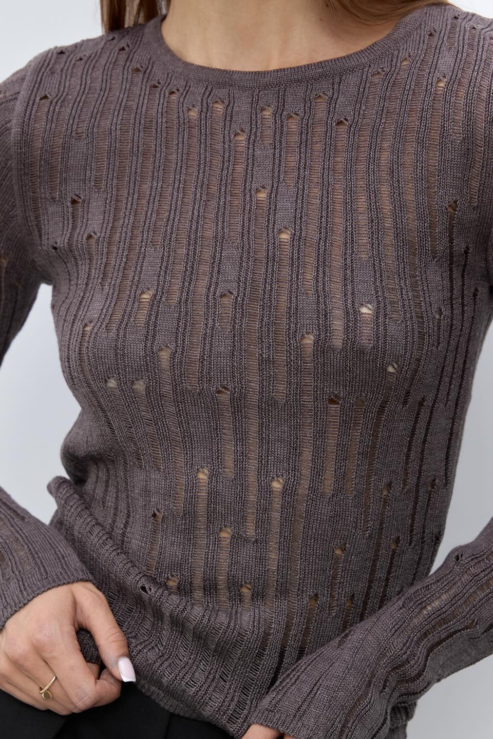 Sheer Elegant Premium Casual Knit Sweater