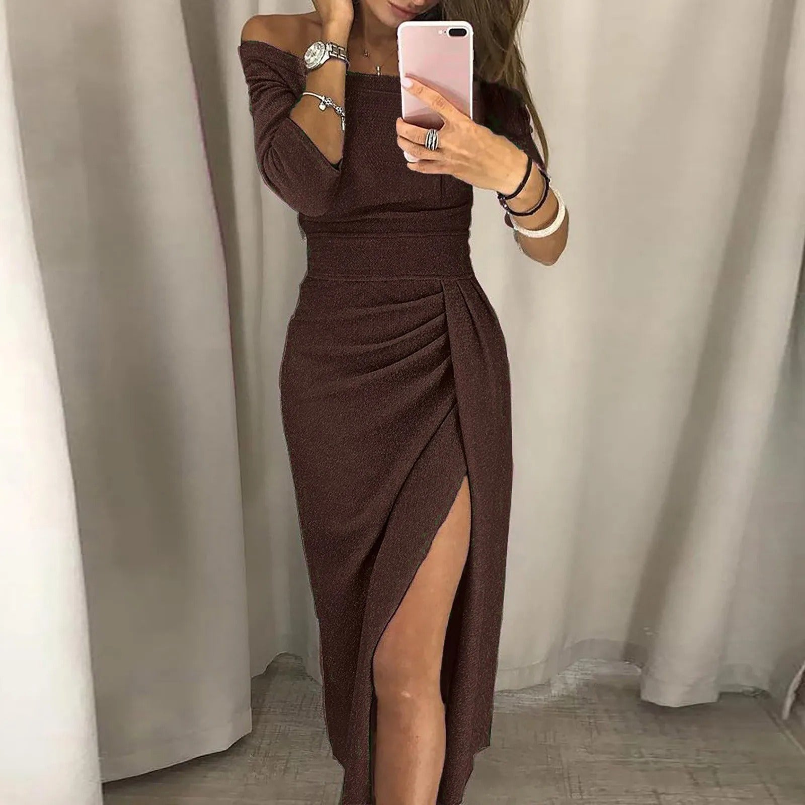 Contemporary Paola Womens High Waisted Dress for Modern Fashion Wear