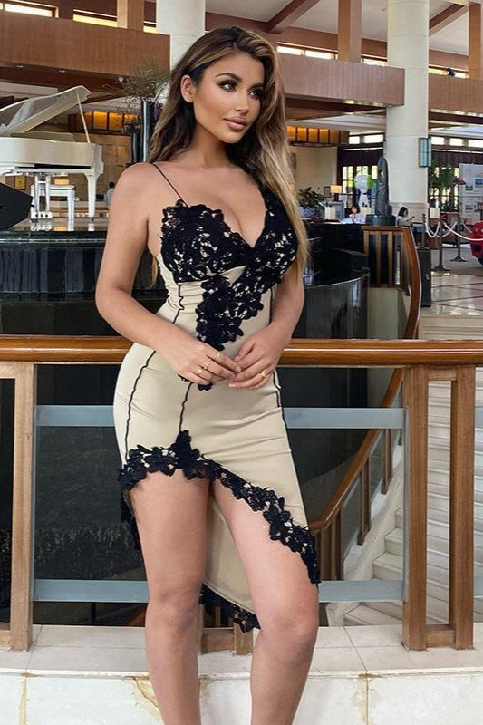 Spaghetti Strap Lace Midi Dress