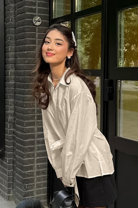 Loose Fit Collared Blouse