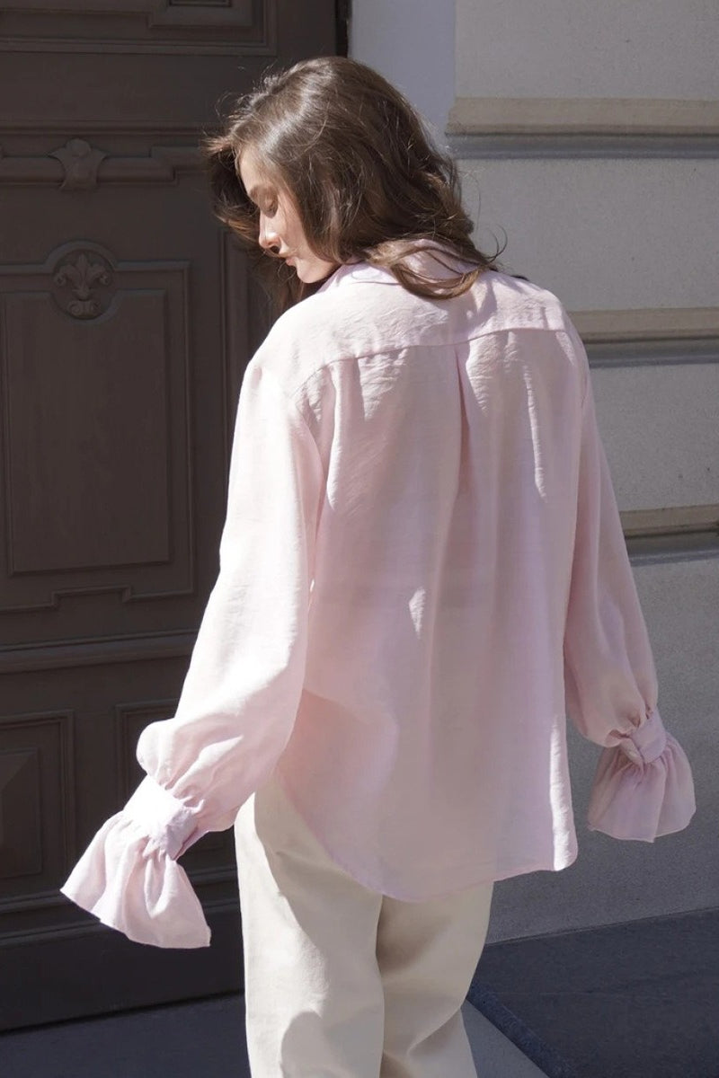 Tencel Loose Long-Sleeve Blouse