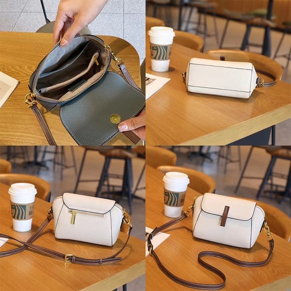 WLight luxury soft leather trendy and versatile crossbody bag