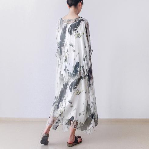 fall flowy silk dress long chiffon dresses plus size maxi dress two pieces