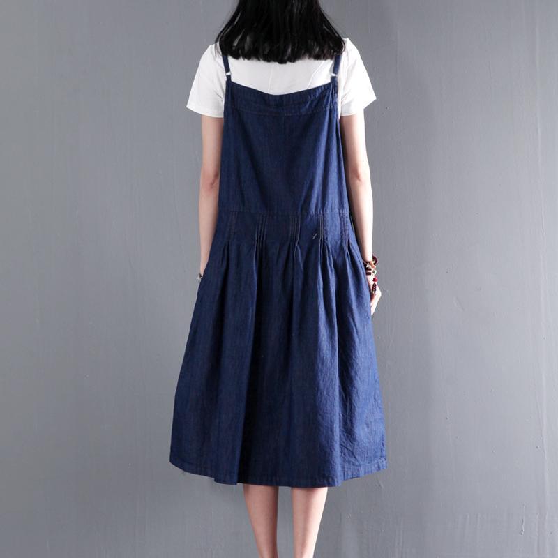 summer denim dress long denim scraped maxi dress plus size sundresses
