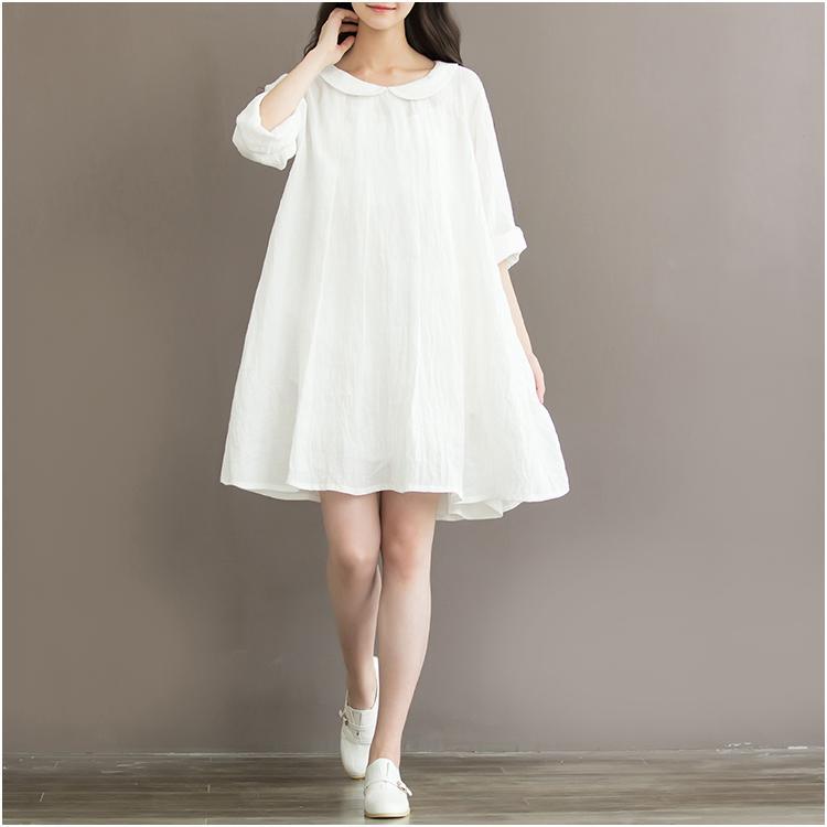 white linen sundress plus size linen summer dresses traveling casual style