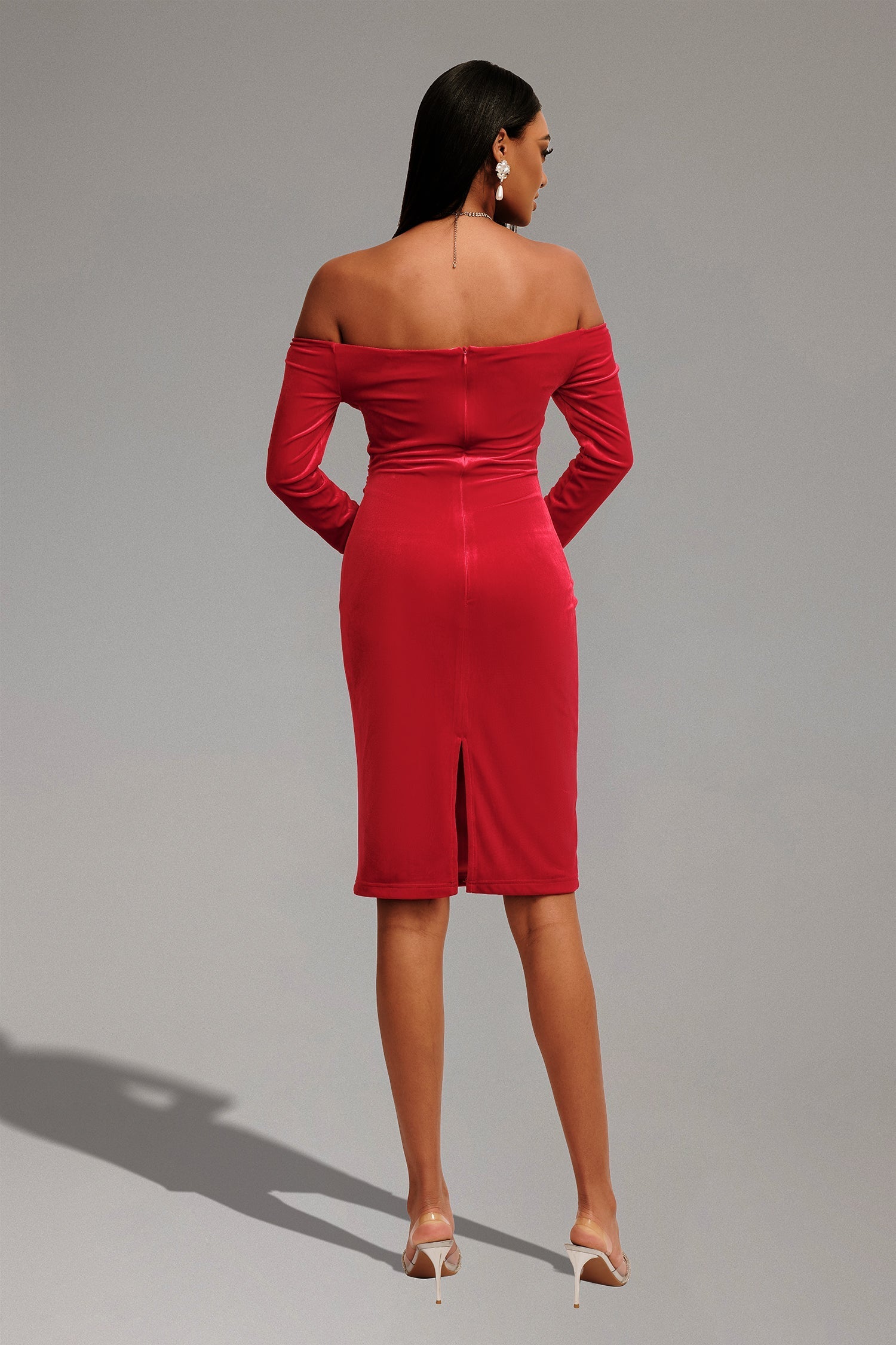 Off Shoulder Midi Dress