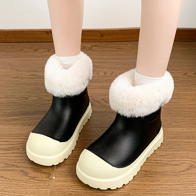 Short Tube Thick Sole Comfortable Fashion Nonslip Rubber Snow Boot