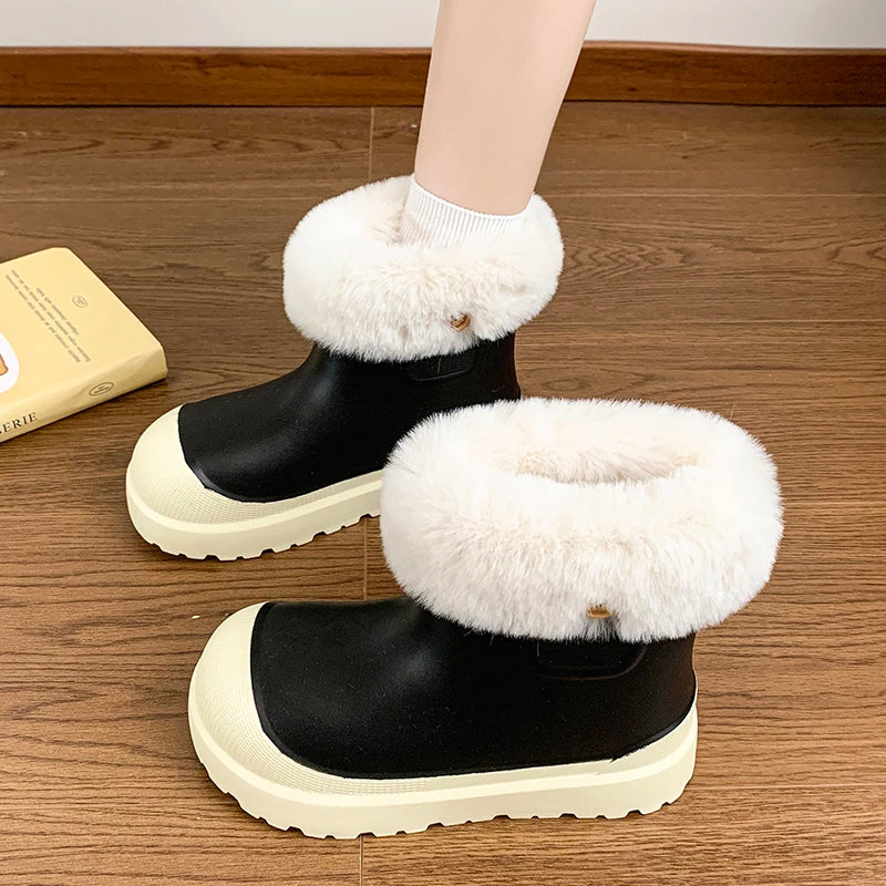 Short Tube Thick Sole Comfortable Fashion Nonslip Rubber Snow Boot