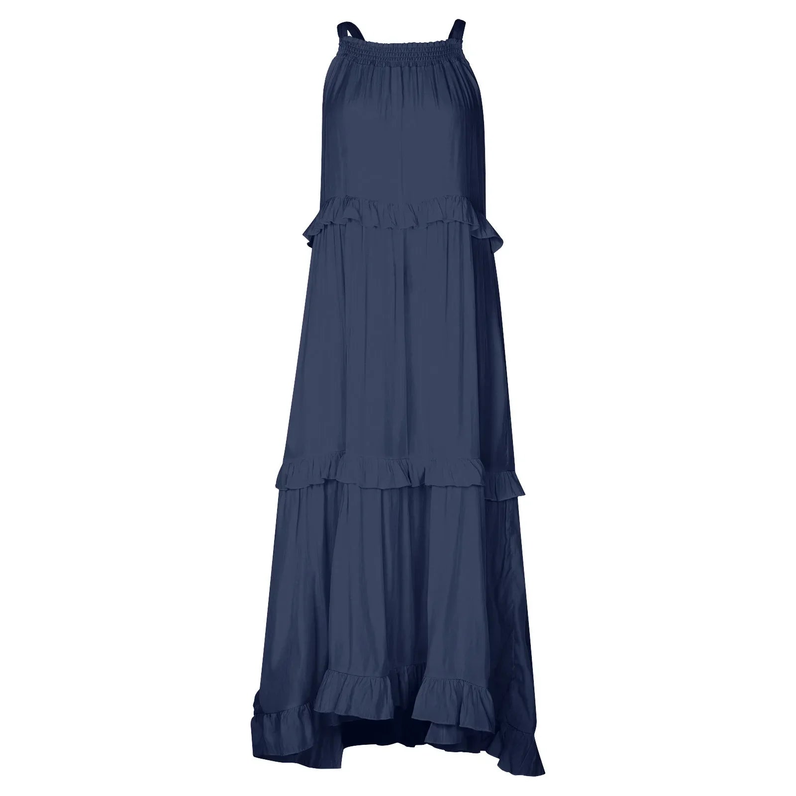 New Floorlength Round Loose Irregular LOOSE Midi Dresses