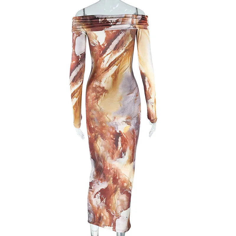 New Retro Fashion Sexy Oneline Trend Elegant Y2K Midi Dresses