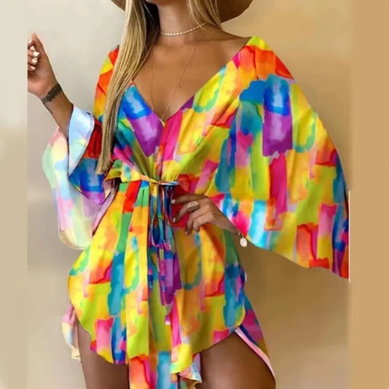 Ora Elegant Patterned Dress for Women Easy Wear Style