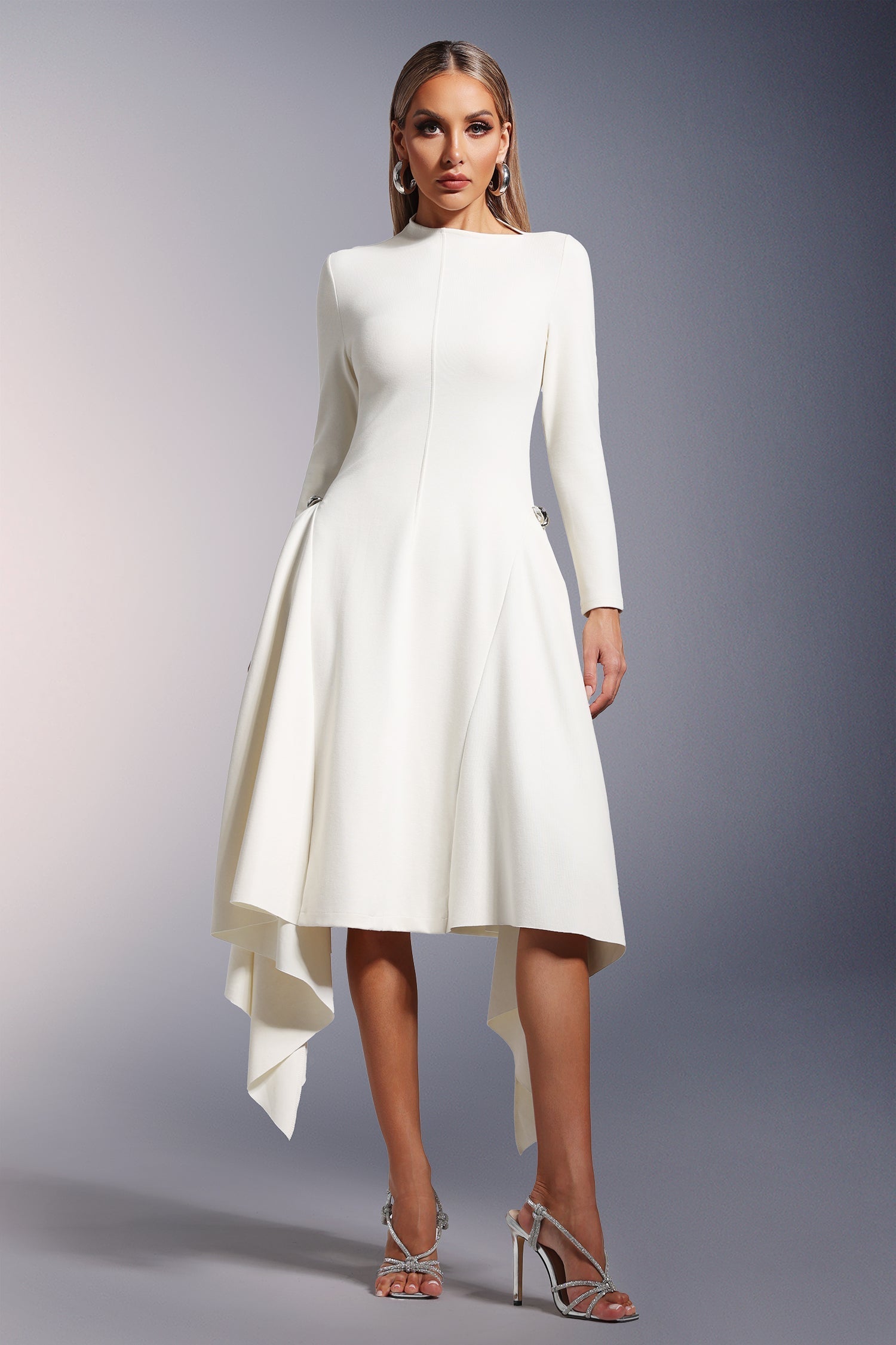 Long Sleeves Midi Dress