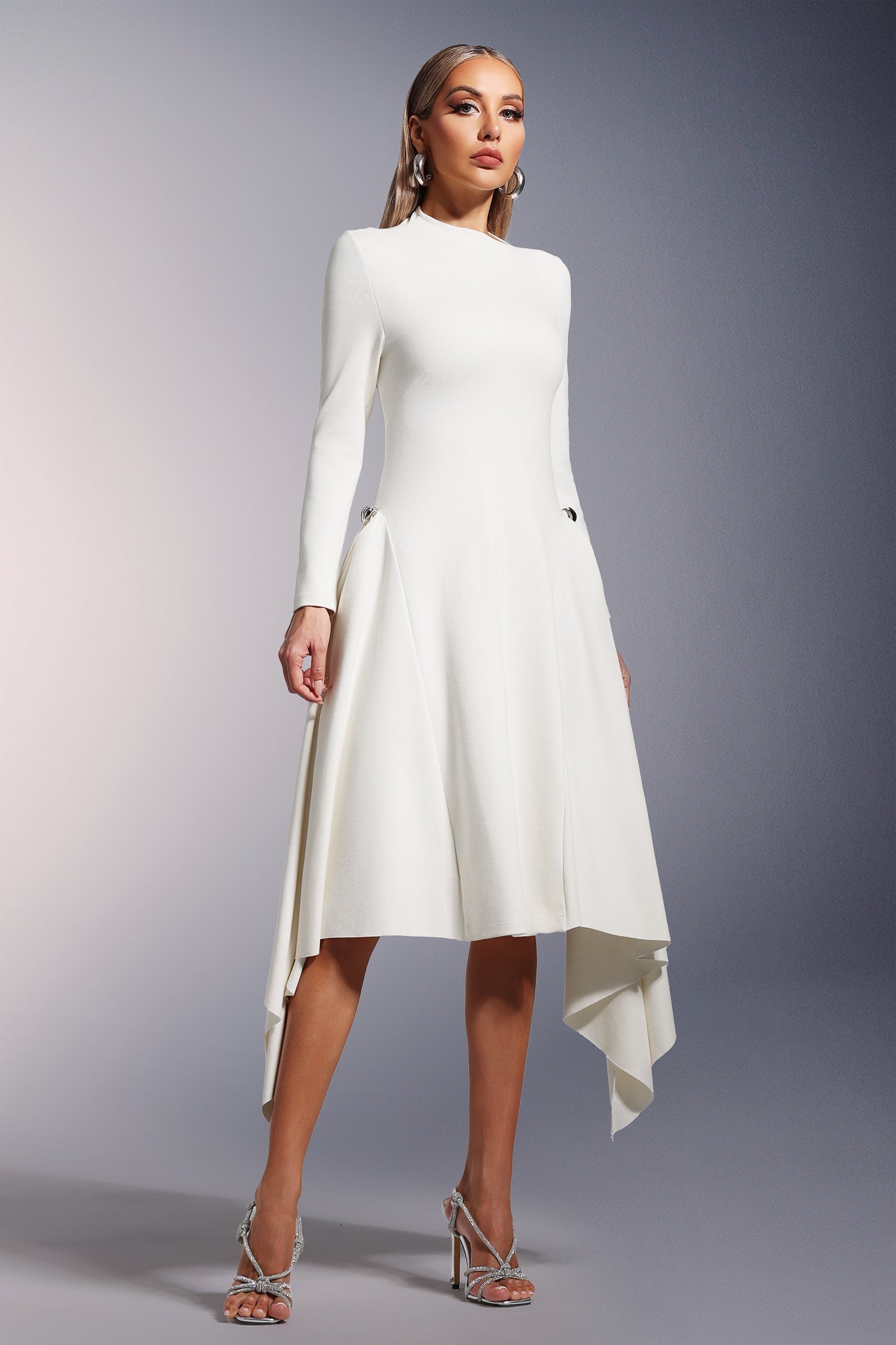 Long Sleeves Midi Dress