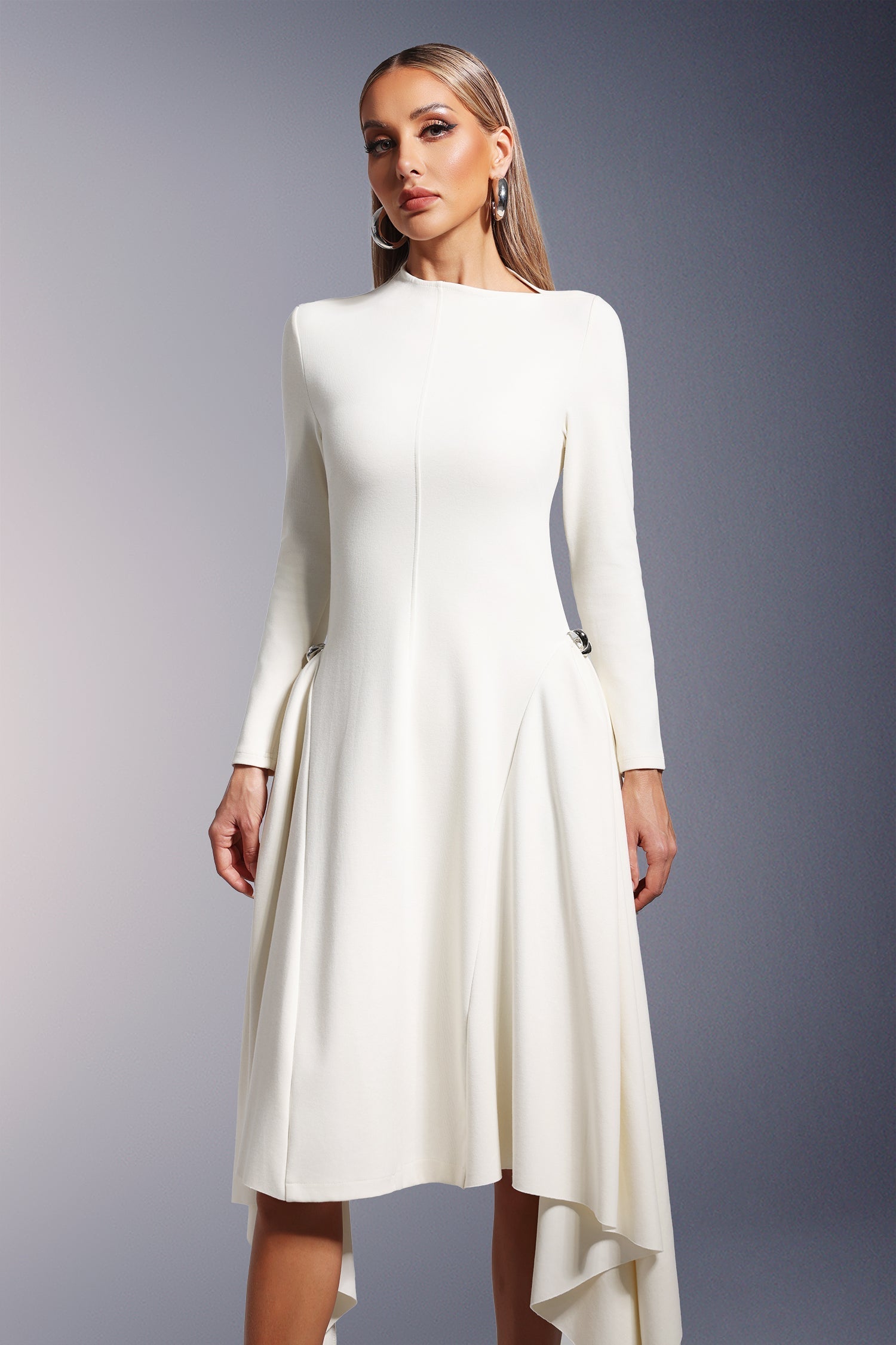 Long Sleeves Midi Dress