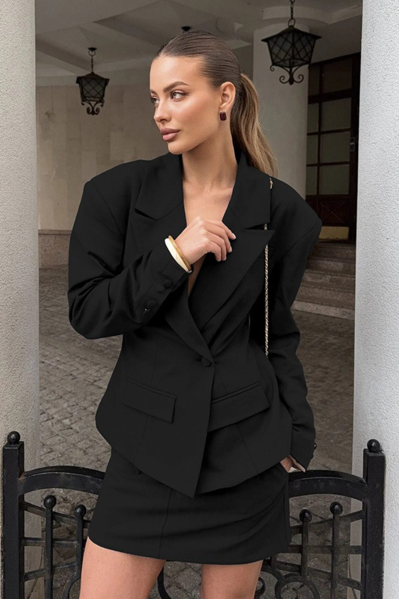 Belted Short Blazer Coat
