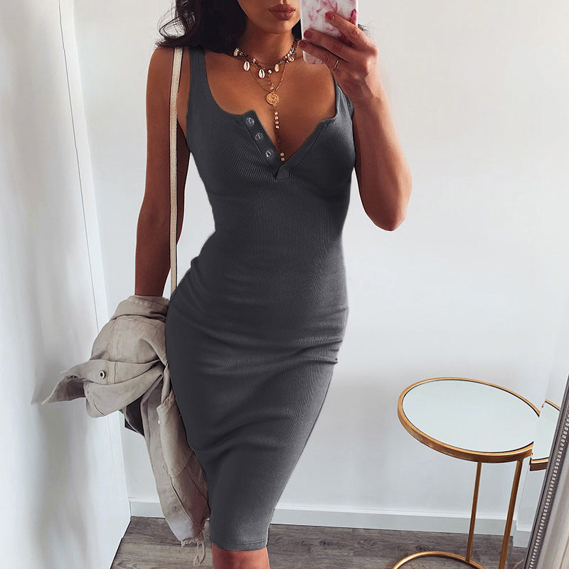 Gisella Knit Midi Dress Dark Olive