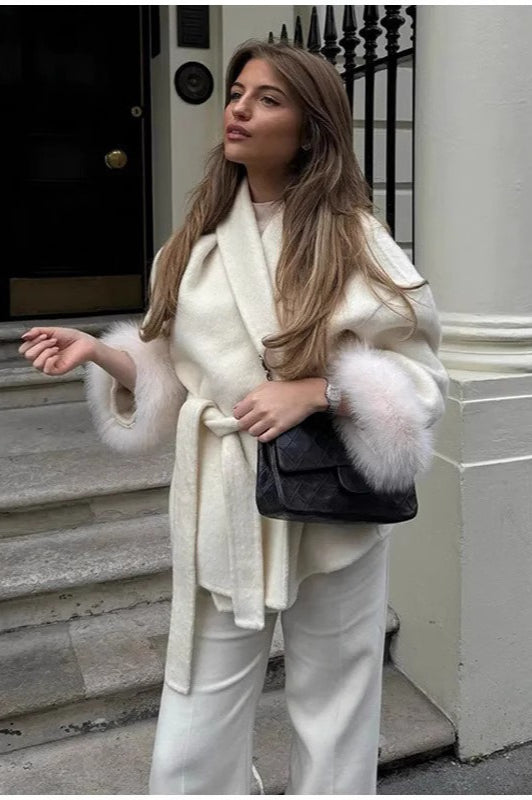 Robe Style DoubleFaced Wool Coat