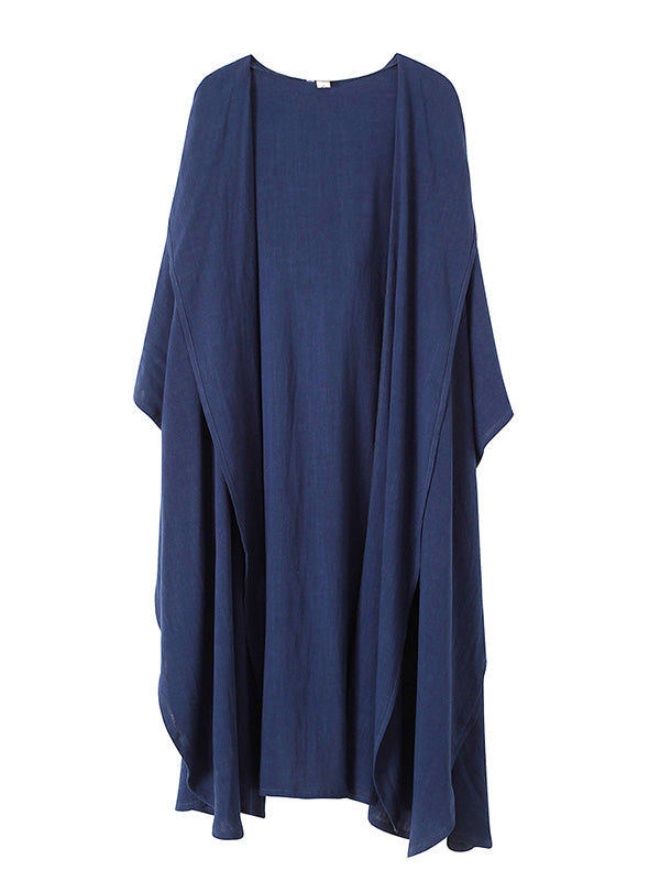 Batwing Sleeve Open Front Loose Long Cape Coat 19