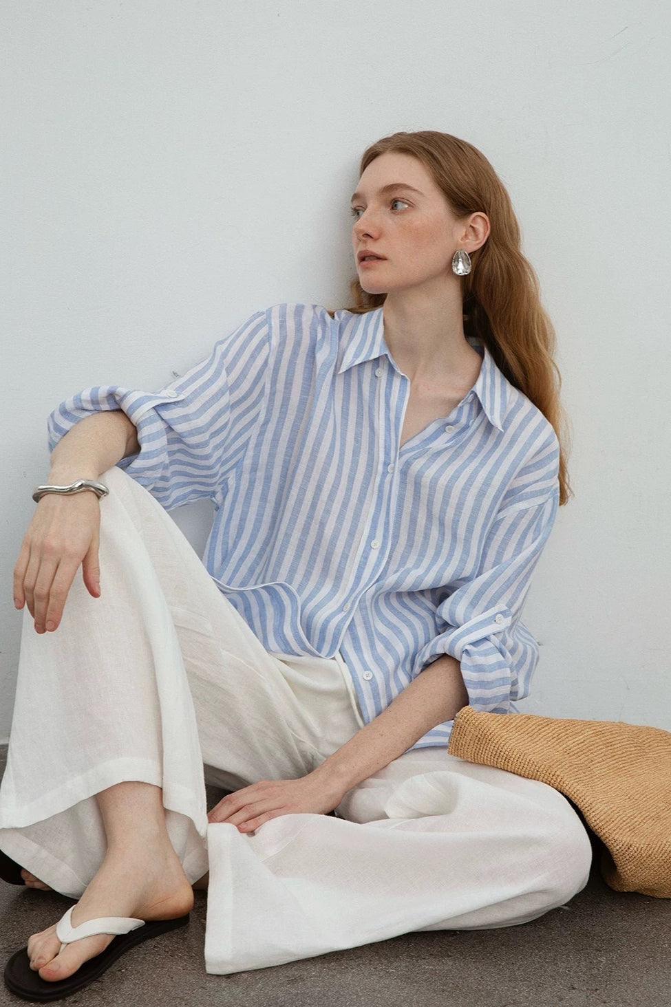 Pure Linen Vacation Blouse