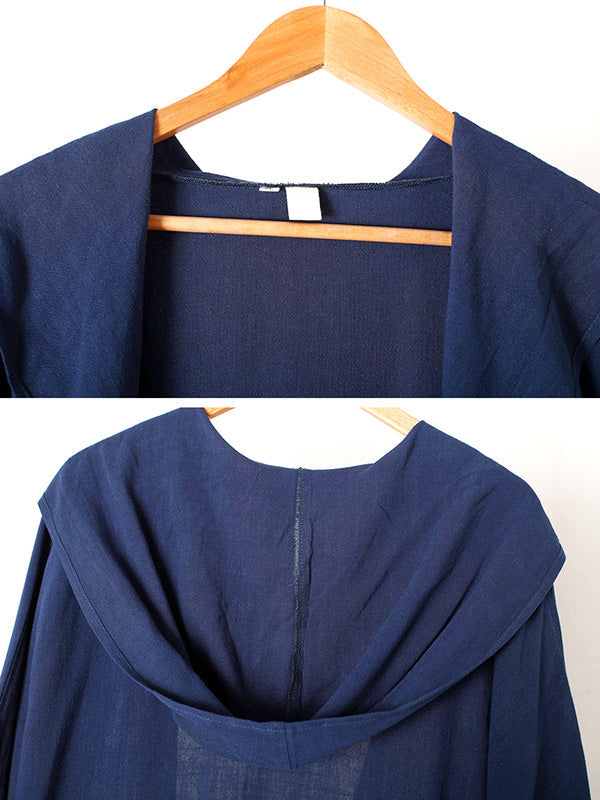 Batwing Sleeve Open Front Loose Long Cape Coat 20