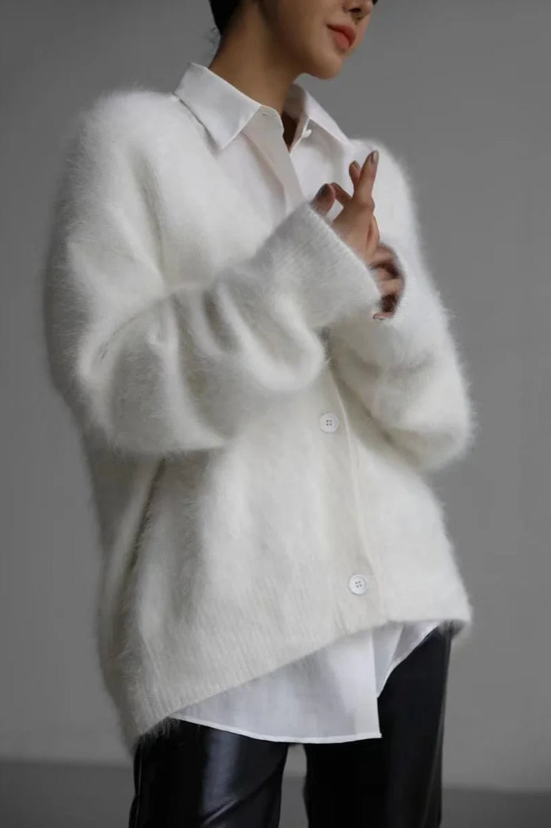 Oversized VNeck Knit Cardigan