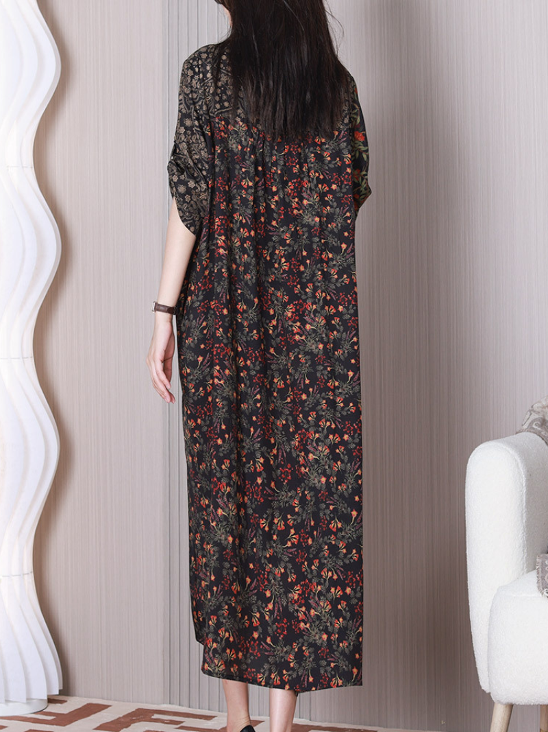 Down To Earth Round Neck A-line Dress
