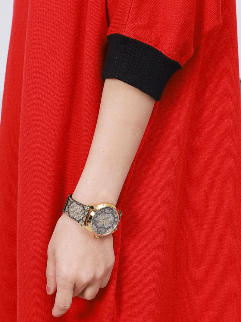 Red Contrast Mock Neck Half Sleeve Loose Knit Shift Maxi Dress