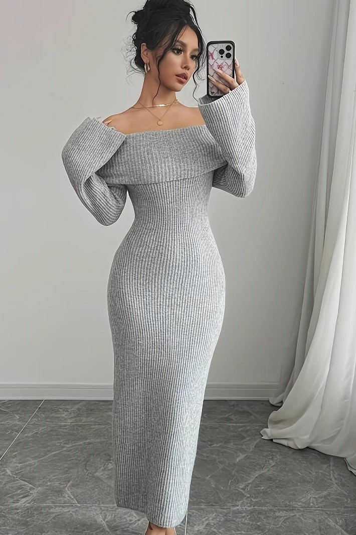 LongSleeve Knit Maxi Sweater Dress