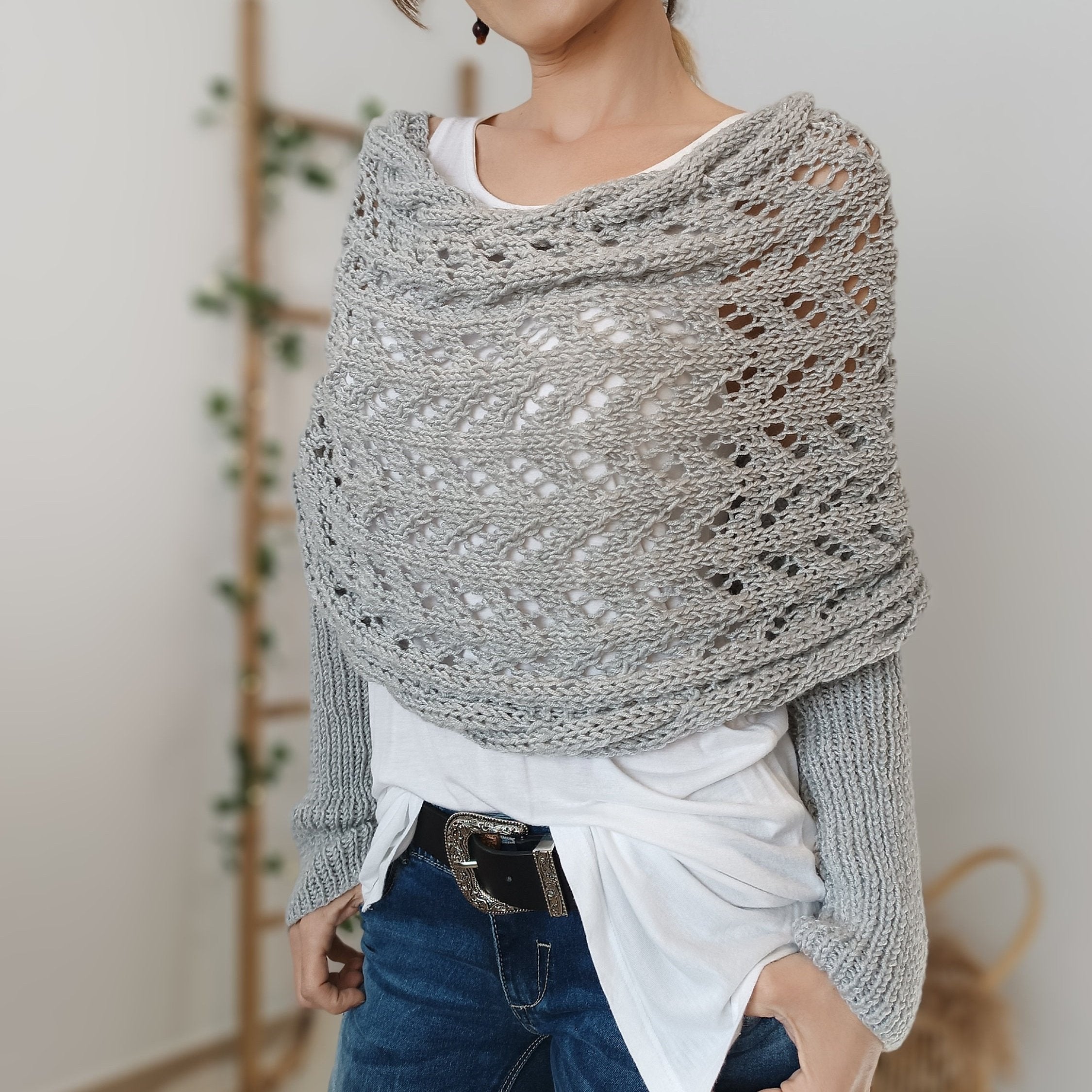 Knitted Wrap Shrugs For Women