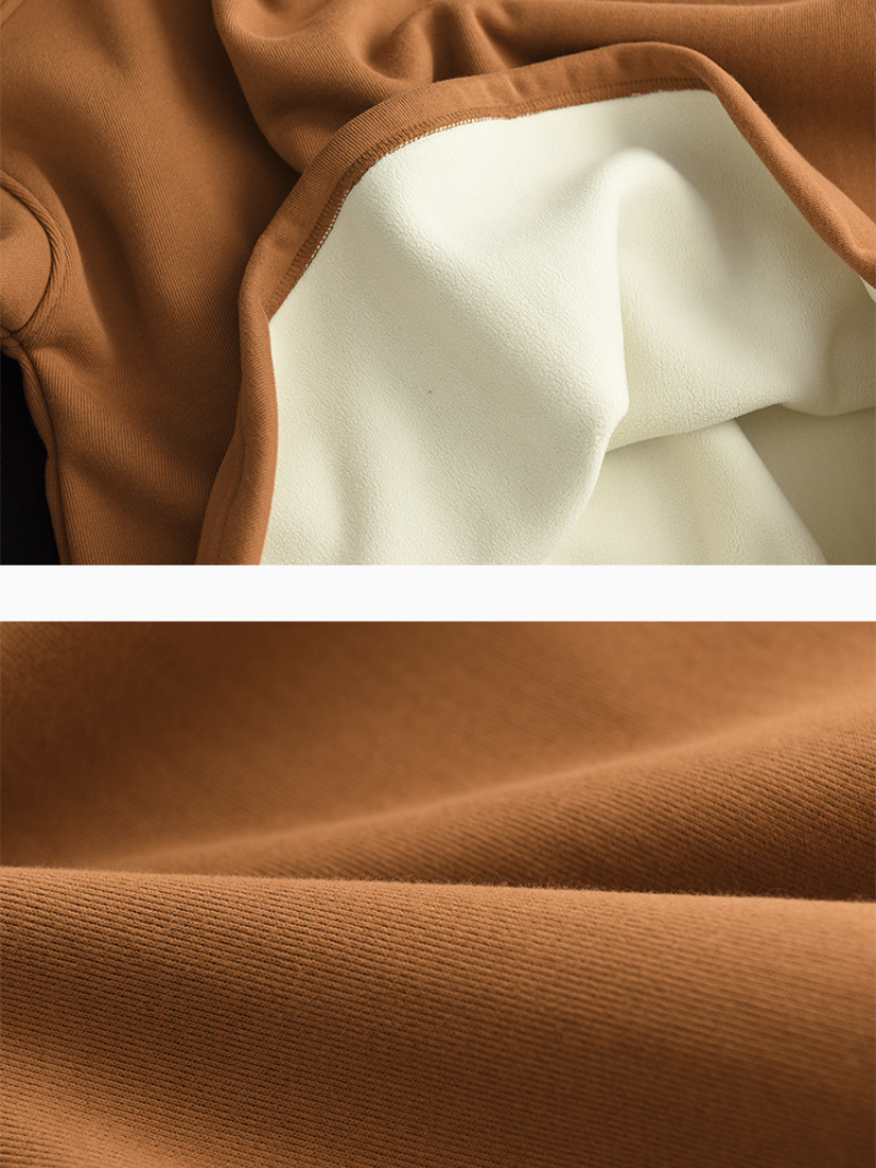 Mock Neck Long Sleeve Fleece Loose Pullover Sweatshirt 7