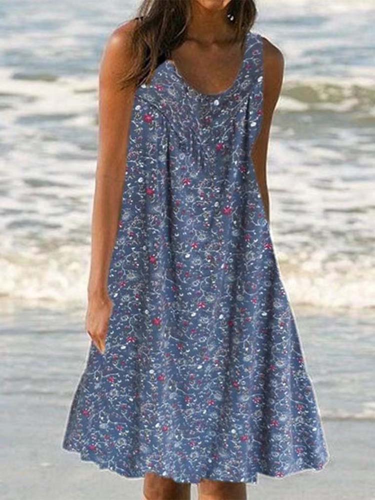 Retro Sleeveless Mini Dress