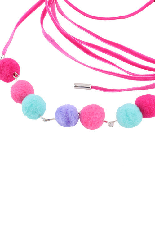 Pink Sphere Fluffy Choker