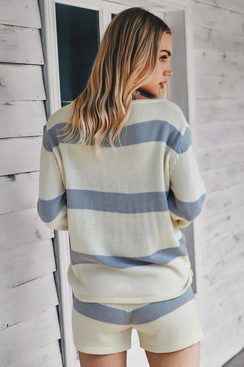 Need You Here Striped Knit Suit - 3 Colors