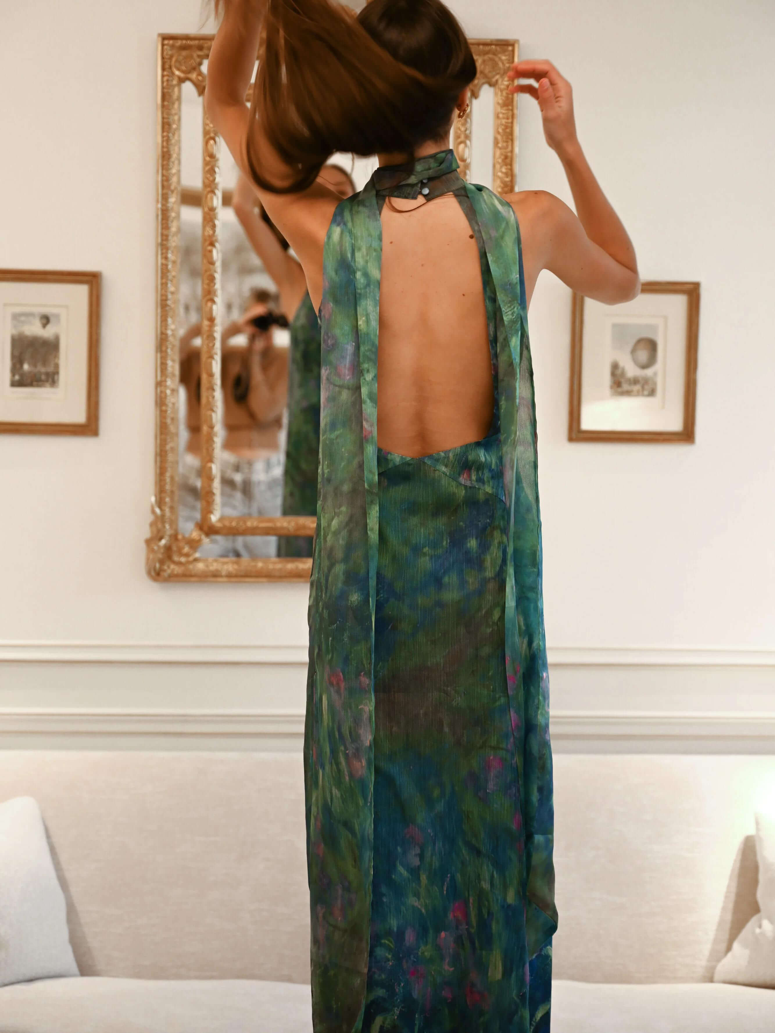 Monet maxi Dress Irises