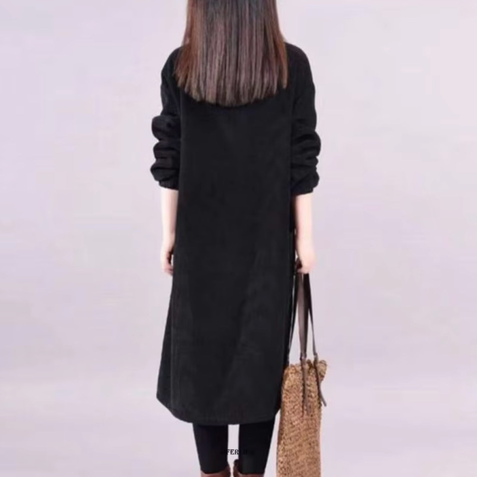 Norma Plus Size Winter Dress with Relaxed Fit and Layered Outfit Styling