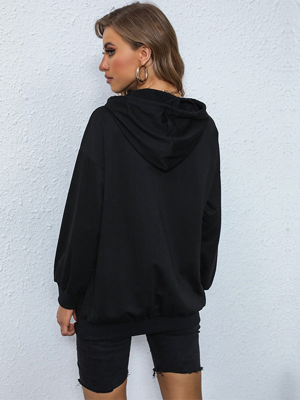 College Style Letter Print Sweatshirt