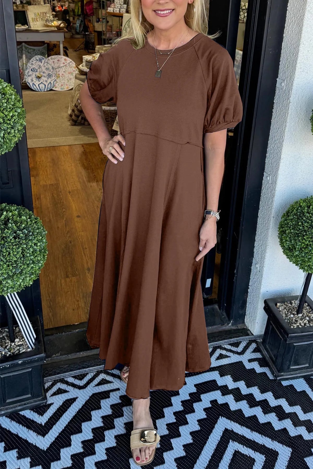 ODETTE | Puff-Sleeve Maxi for Flattering Grace and Comfort 7
