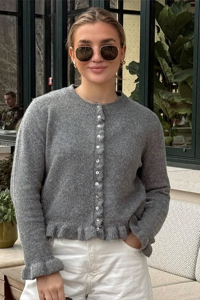 SingleBreasted Knit Cardigan