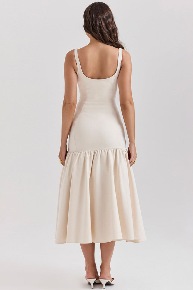 Amore Dropped Waist Midi Dress