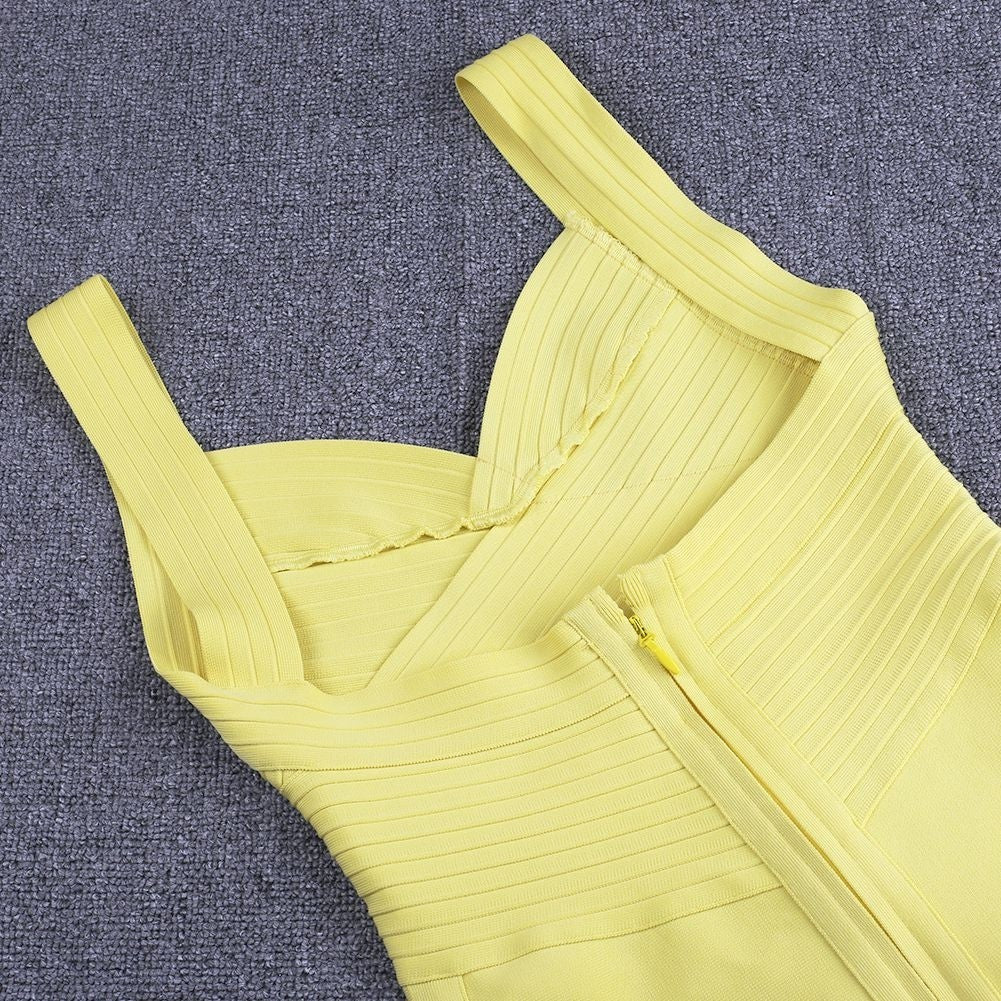 Strappy Sleeveless Elegant Mini Bandage Dress PF19114