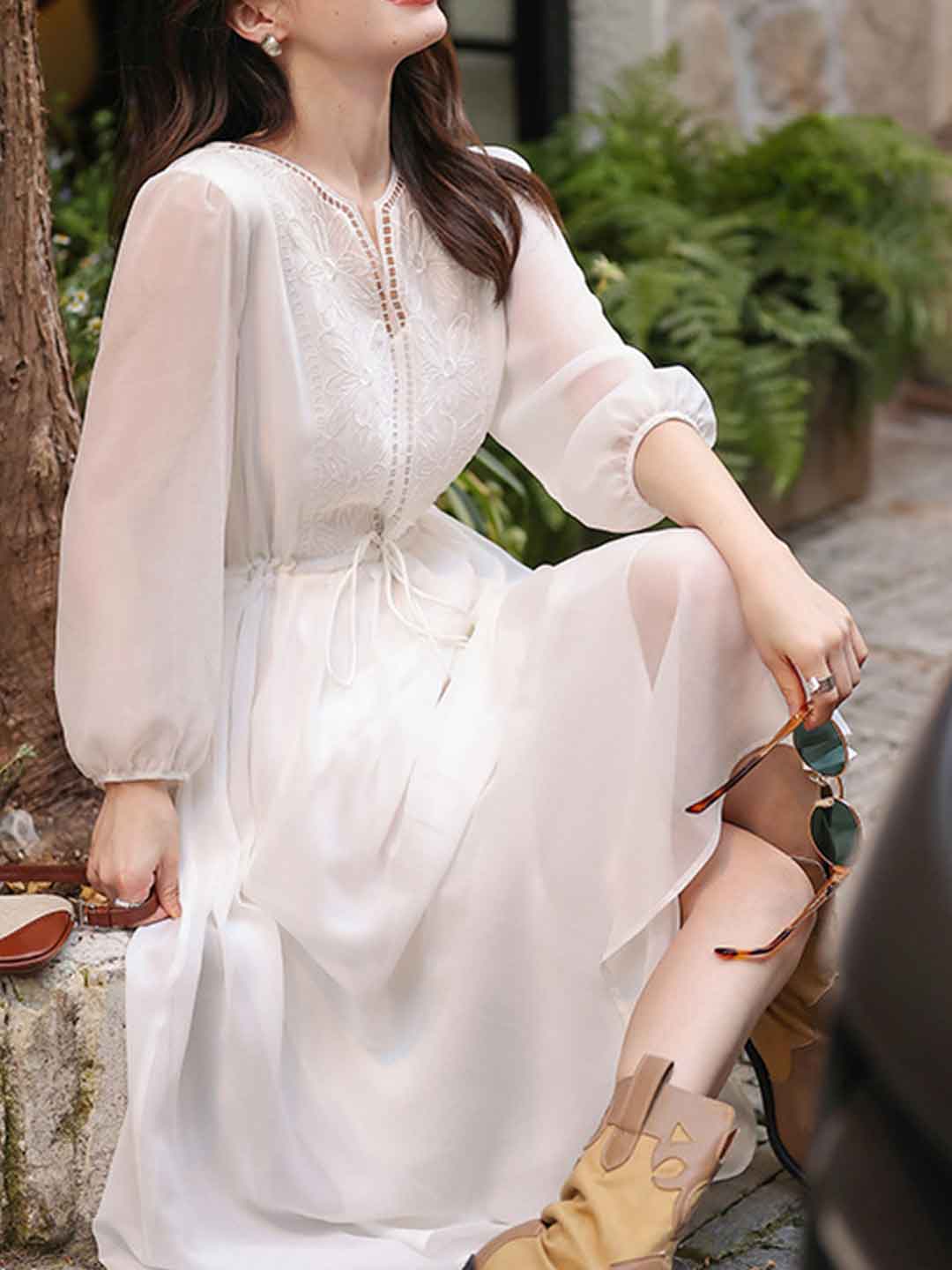 A Vintage Style Dress with Delicate Timeless Details