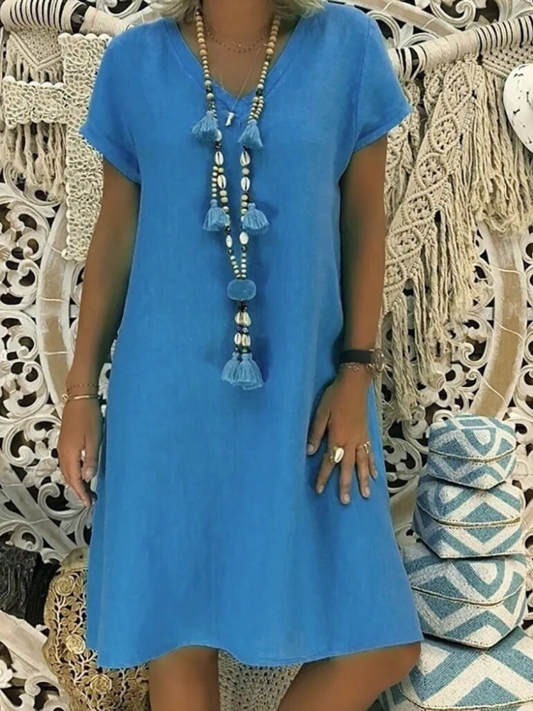 Diana Casual, Loose Cotton Dress for Women Versatile Daily Pick