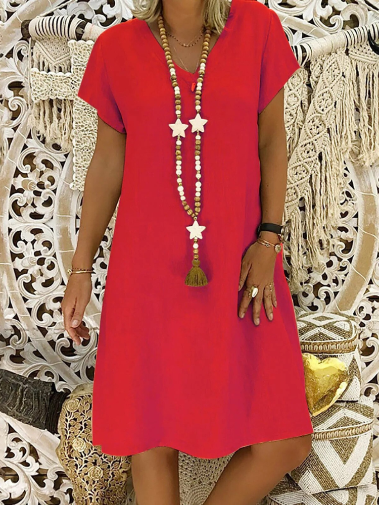 Diana Casual, Loose Cotton Dress for Women Versatile Daily Pick