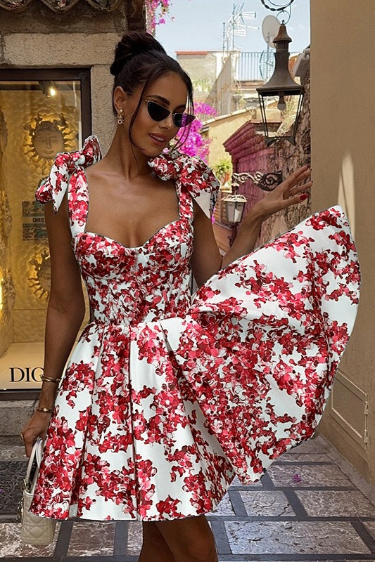 Chic Slim Fit A-Line Floral Dress