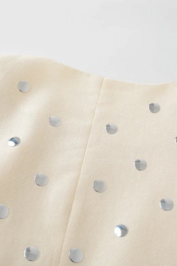 Rivet Detail Casual VNeck Blazer