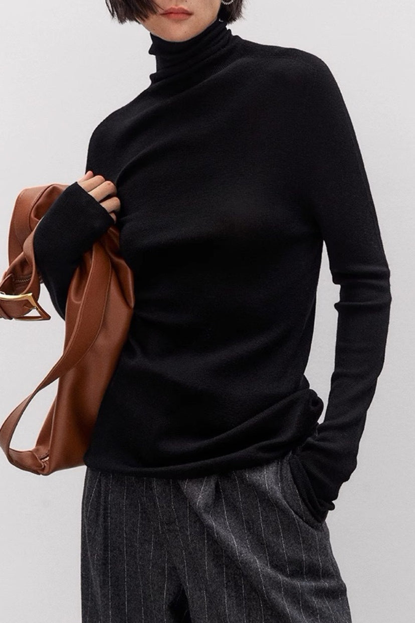 Soft Wool High Neck Fitted Base Layer