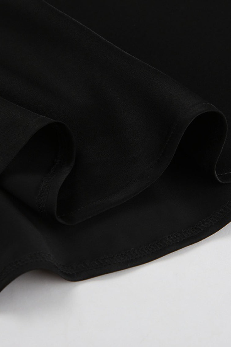V Neck Tie Front Satin Top Maxi Skirt Set