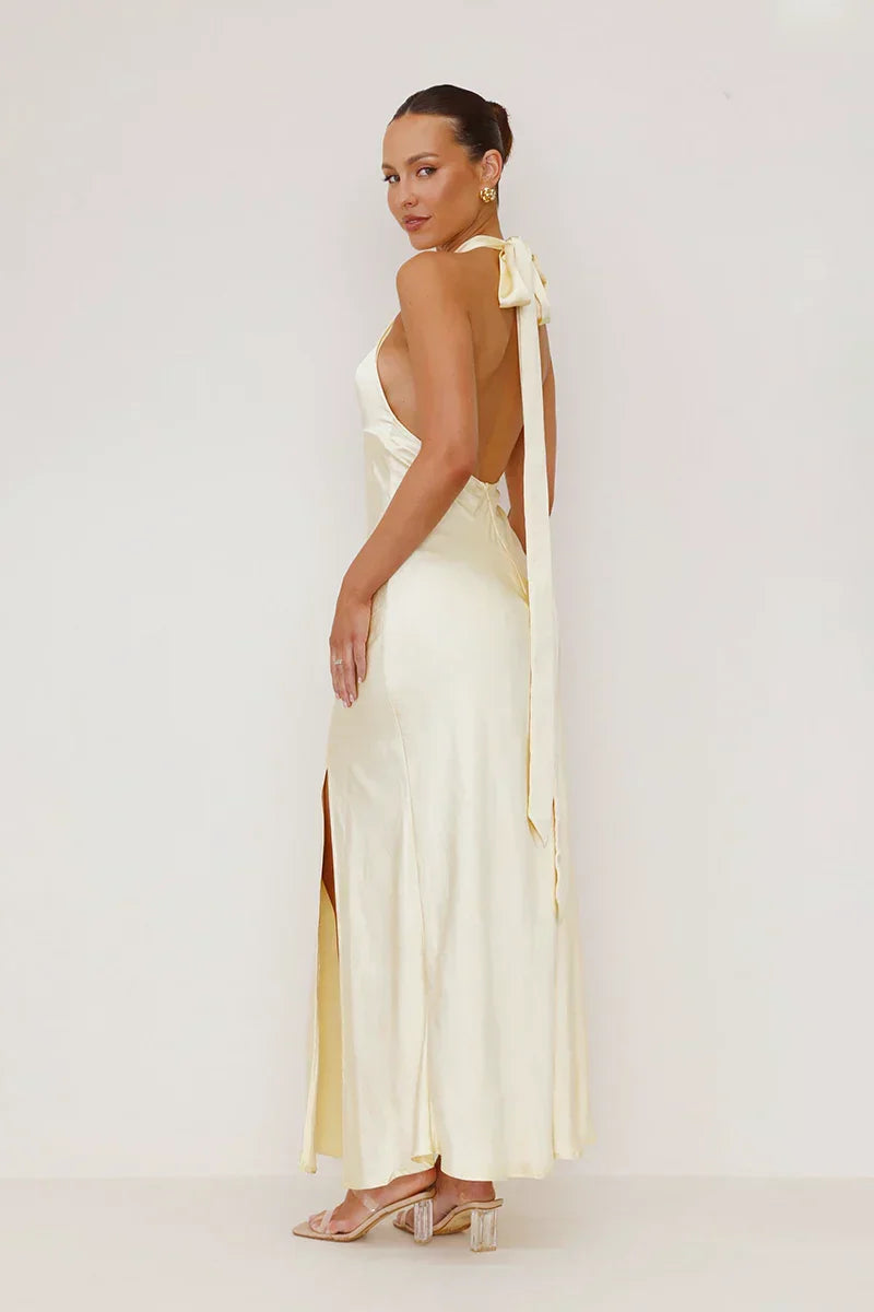 Ofelia Exclusive Maxi Dress Yellow Chic Silhouette Collection