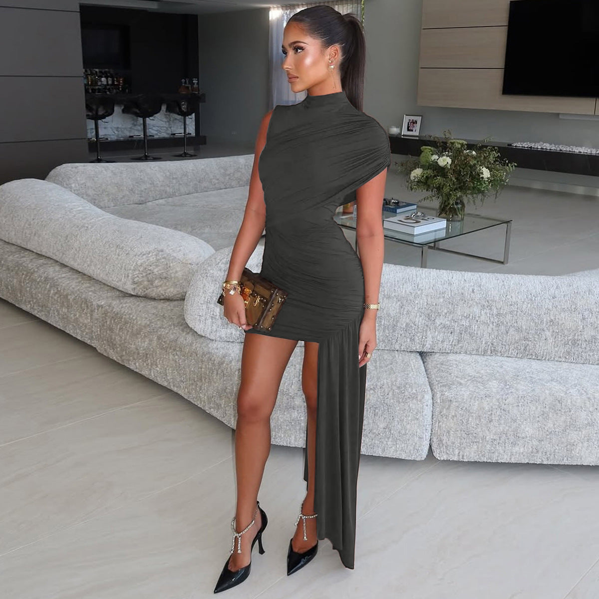 Gema Mini Dress Grey